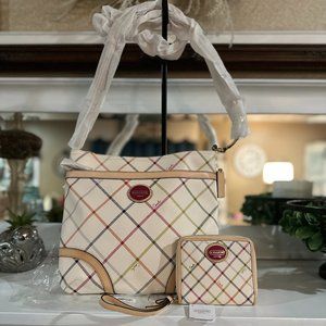 Coach Payton Tattersall Crossbody Bag F21904 & Matching Wallet F48756 NWT